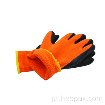 HESPAX Industrial Latex revestido de inverno Luvas de luvas